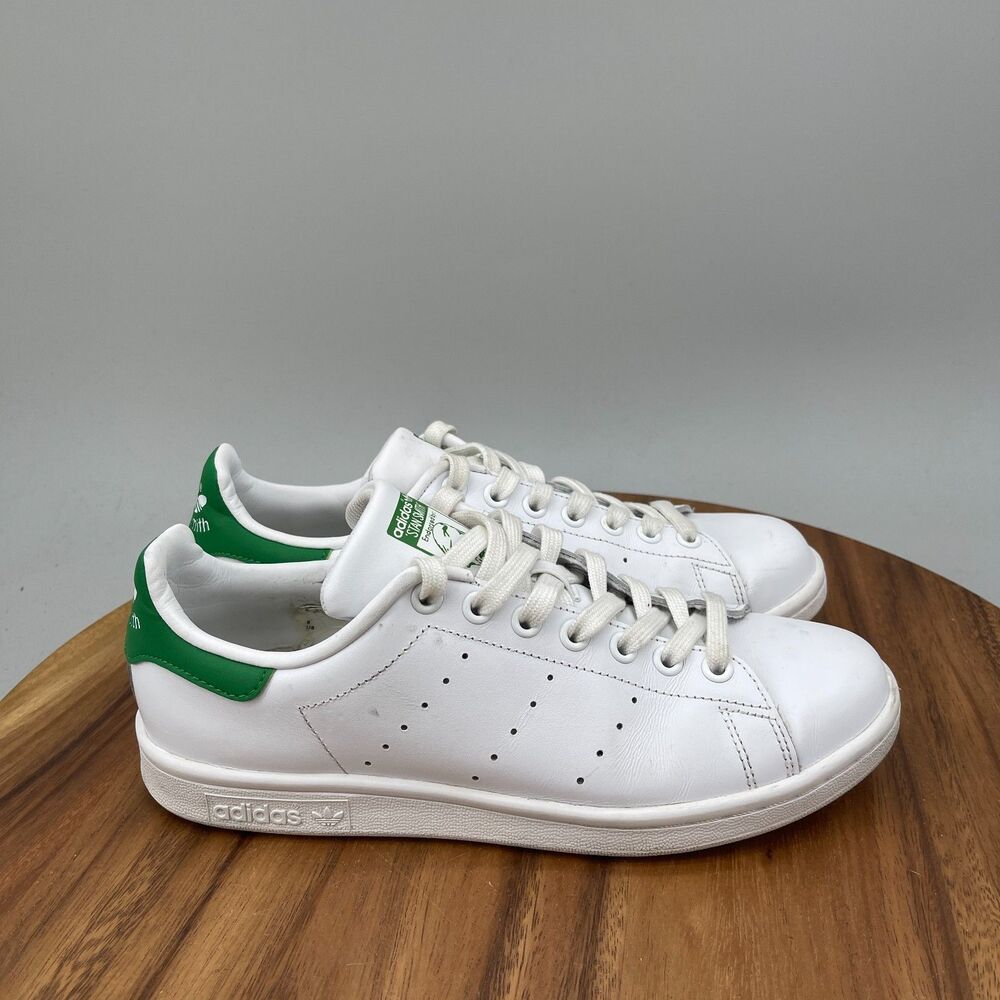 adidas Stan Smith Shoes Womens Size 8 White Leather Comfort Walking Sneakers